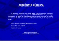 AUDIÊNCIA PÚBLICA | Apresentação do Relatório de Metas da Programação Anual de Saúde