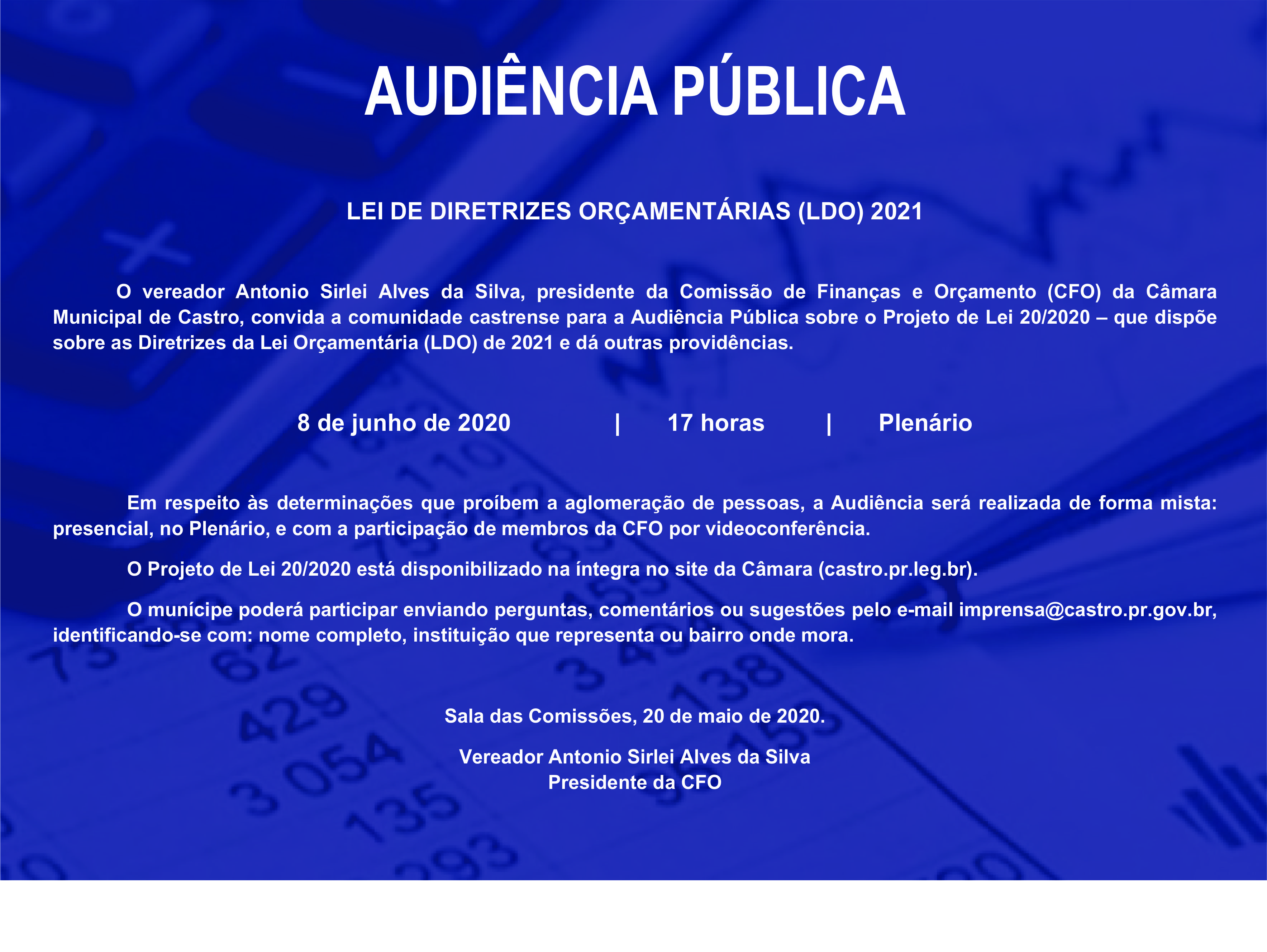 LEI DE DIRETRIZES ORÇAMENTÁRIAS (LDO) 2021