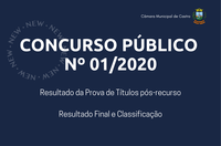 Câmara divulga resultado final de concurso