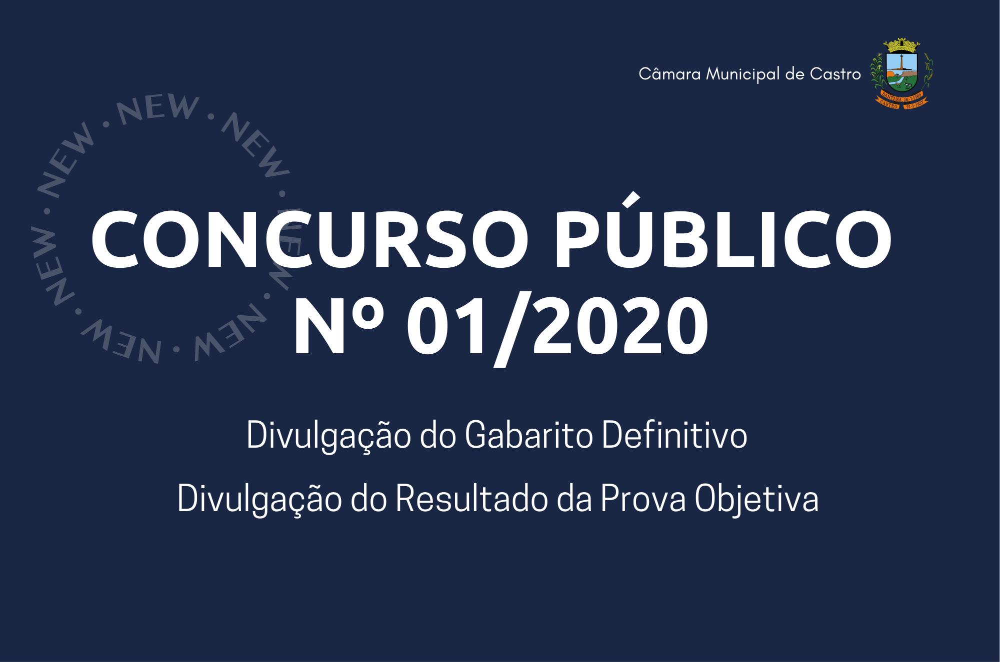 Câmara e Unespar divulgam resultado da prova objetiva