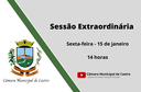 Cancelada extraordinária desta quarta-feira (13/01) 