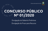 Gabarito da prova objetiva do Concurso nº 01/2020