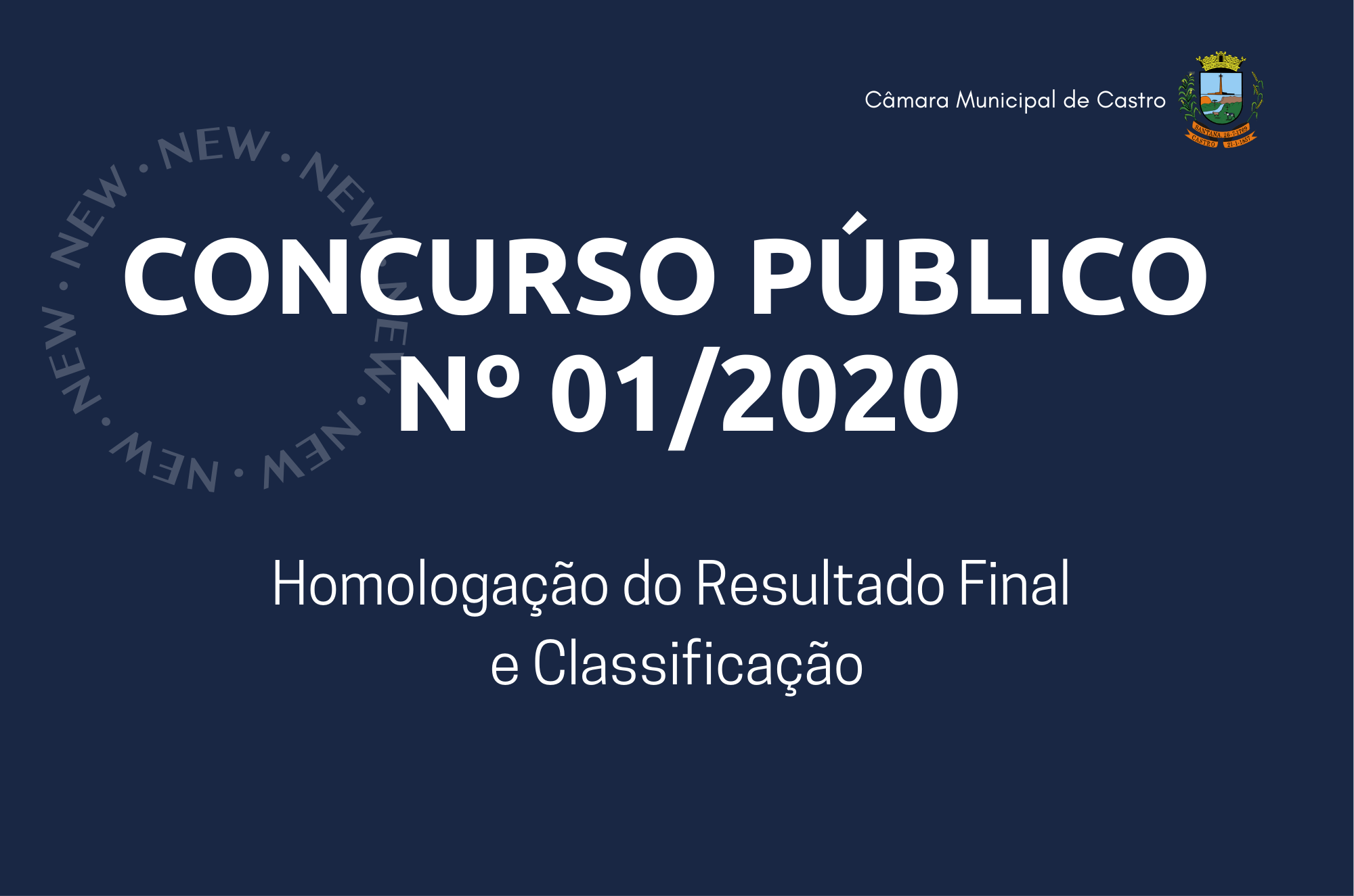 Homologação do resultado final do concurso